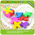 3D Colorful Mini TPR Assembled Puzzle Cube Eraser